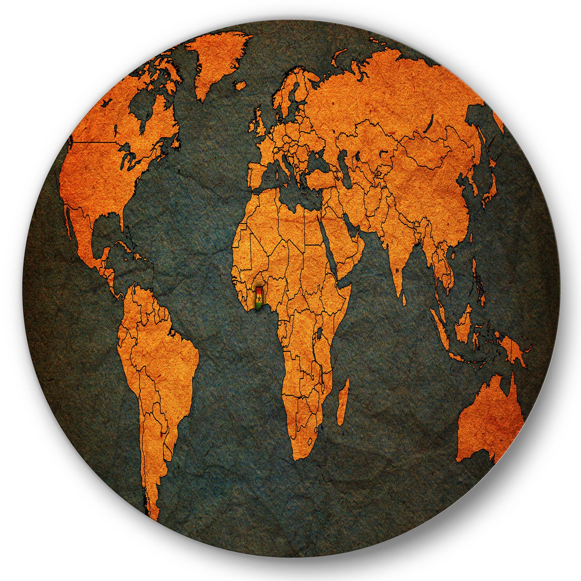 Designart - Ancient Map of The World Africa
